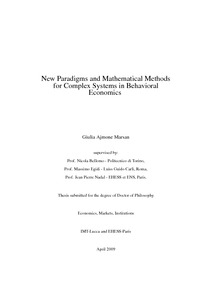 Complex systems economics phd thesis